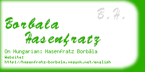 borbala hasenfratz business card
